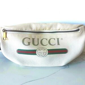 Authentic **GUCCI** BELT BAG!!! Large bum bag, Fanny pack, white Gucci logo